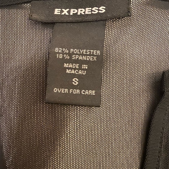 EXPRESS BLACK MESH EMBROIDERED TUNIC TOP SHIRT ⭐️⭐️⭐️⭐️⭐️ - Picture 11 of 14